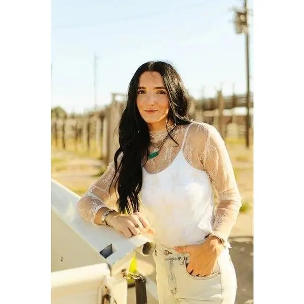 NFR Floral Lace Mesh Top