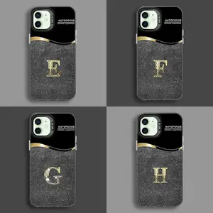 Suitable for [iPhone 12] New high-end crown letter glass mobile phone case new business simple explosion-proof mobile phone case affordable anti-fall anti-fingerprint-888