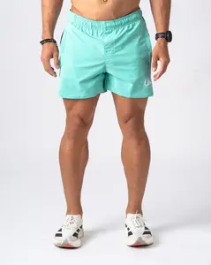 Lime Green Active Shorts 5in'