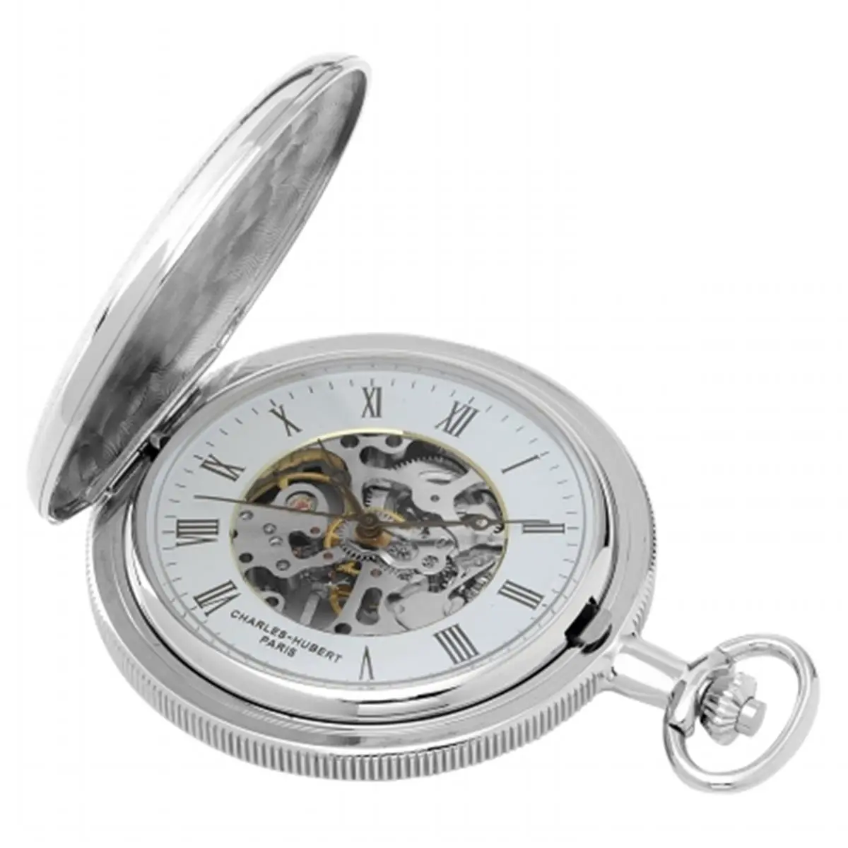 Charles-Hubert- Paris  Two-Tone Mechanical Pocket Watch