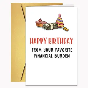 Funny Birthday Card  for Mom Dad Parent, Humorous Mom Dad Birthday Card  From Daughter Son