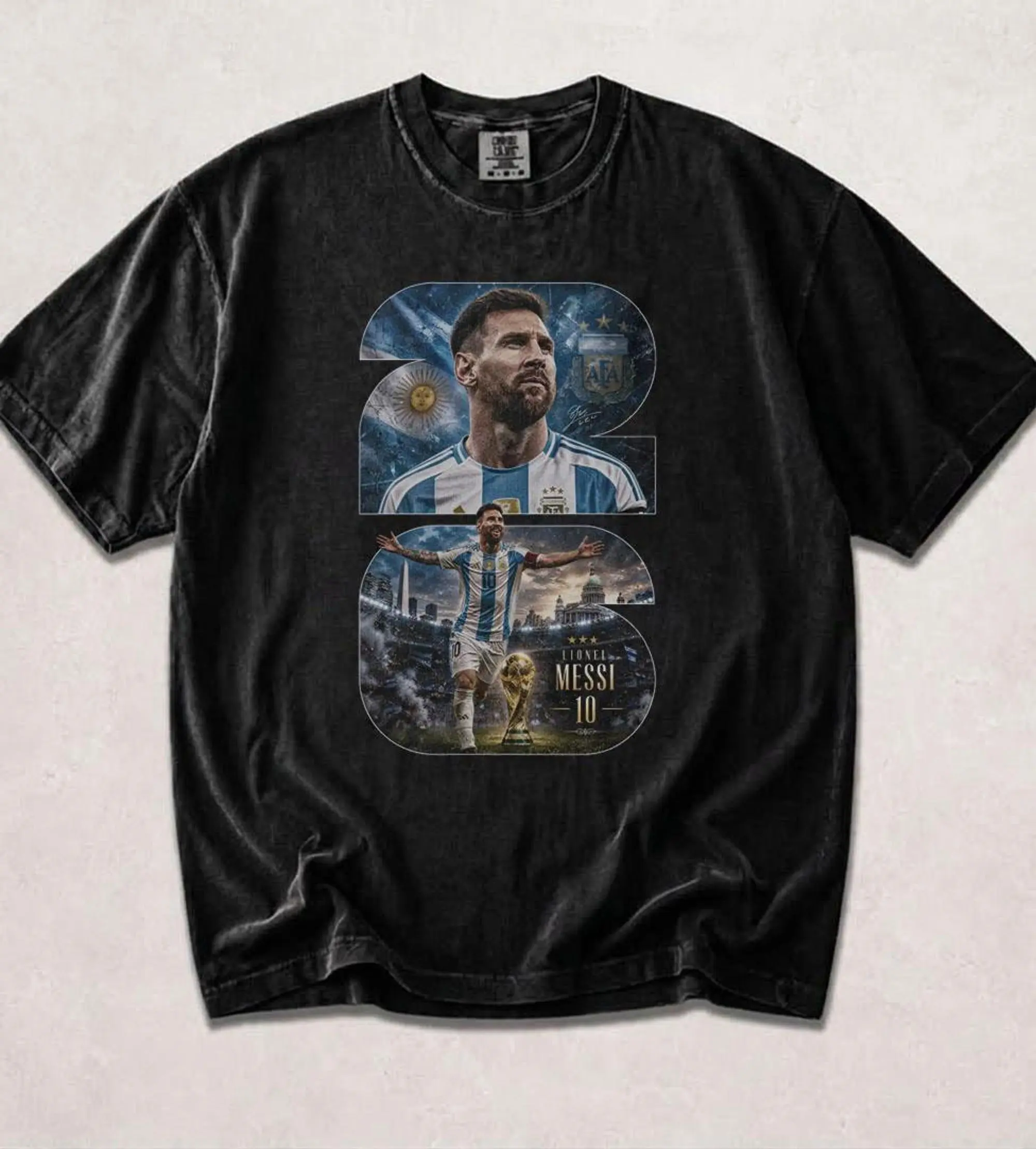 Comfort Colors Messi Arg Champion T-Shirt, Football Soccer Tee, Gift For Fan