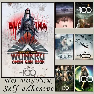 Hot TV Series Show T-The 100 Poster High Quality Print Waterproof Wall Sticker Bar Cafe Living Room Decor Modern Aesthetic Home Decoration Gift Vintage TrendyX