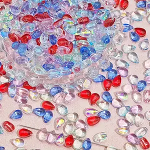 30/50/100Pcs, Czech Glass Beads Water Drop Shape, DIY Beading Accessories, DIY Jewelry Making Supplies, Bracelet Necklace Earring Phone Chain Pendant Materials, Bead Set