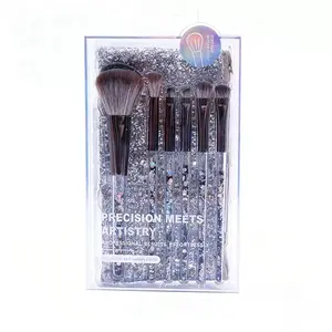 Sequined Bag Series: 6-Piece Makeup Brush Set — Includes Eyeshadow & Powder Brushes — Ideal for Setting Makeup; Non-Absorbent & Minimal Fallout — Premium Beauty Tools