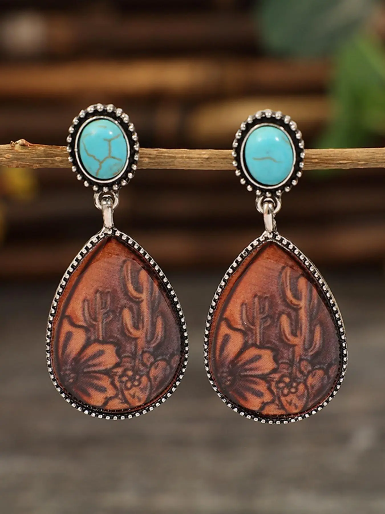 ZZHS Vintage Colorblock Dangle Earrings, Boho Style Jewelry for Women, Trendy All-match & Exquisite Jewelry for Birthday Gift