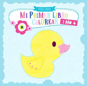 Mi primer libro colorear 1 año +: PEQUELINDOS cuadernos para colorear niños con animales, coche, luna y muchos otros dibujos para pintar.
