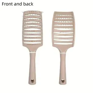 1/2/3pcs Simple Plain Vented Detangling Hair Brush, Massage Hair Brush, Dry Curly Thick Straight Hair Brush, Anti Tangle Brush, Detangle Brush, Perfect for Everyday Use