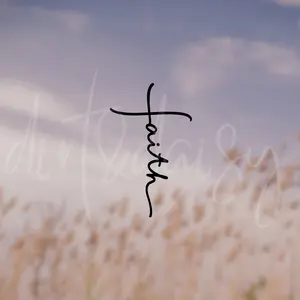 Faith Cross Decal, Bumper Stickers, Christian Gift Ideas, Adhesive Vinyl