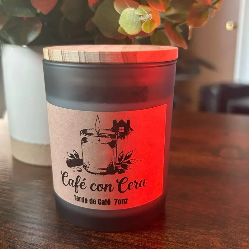 Vela aromática artesanal de soya | Aroma Tarde de Café | Vela ecológica hecha a mano | Regalo acogedor para el hogar