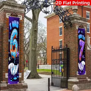 2D Flat, 2-Pack Polyester "Happy 7th Birthday" Party Door Banners. Features "I’m 6, Now 7" Humorous Design. For Indoor & Outdoor Birthday Decor, 12x70.8 Inches. No Power Needed, 2D Flat, Party Decorations Banners