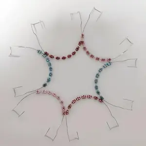 Pair of Boxed Metal Braces, Professional Stainless Steel Temporary Denture Kits Including Archwires, Clasps, and Retainers, Durable, Corrosion-Resistant, Odorless, Suitable for Dental Students and Practitioners Orthodontic Accessories Blue