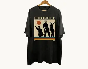 Firefly T-Shirt, Minimalist TV Series Tee, Retro Firefly Shirt, Vintage Sci-Fi Graphic T-Shirt, Cool Firefly Show Tee for Him, Nostalgic TV Shirt, Gift Idea