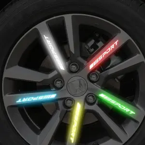 8pcs Car reflective wheel hub stickers electric bike motorcycle wheel rims sport stickers colorful modifications sports night light car stickers Decal