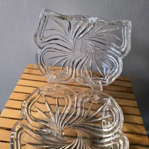 Decorative Glass Candy Dish, Clear Countertop Sweets Holder for Living Room, Kitchen, Coffee Table