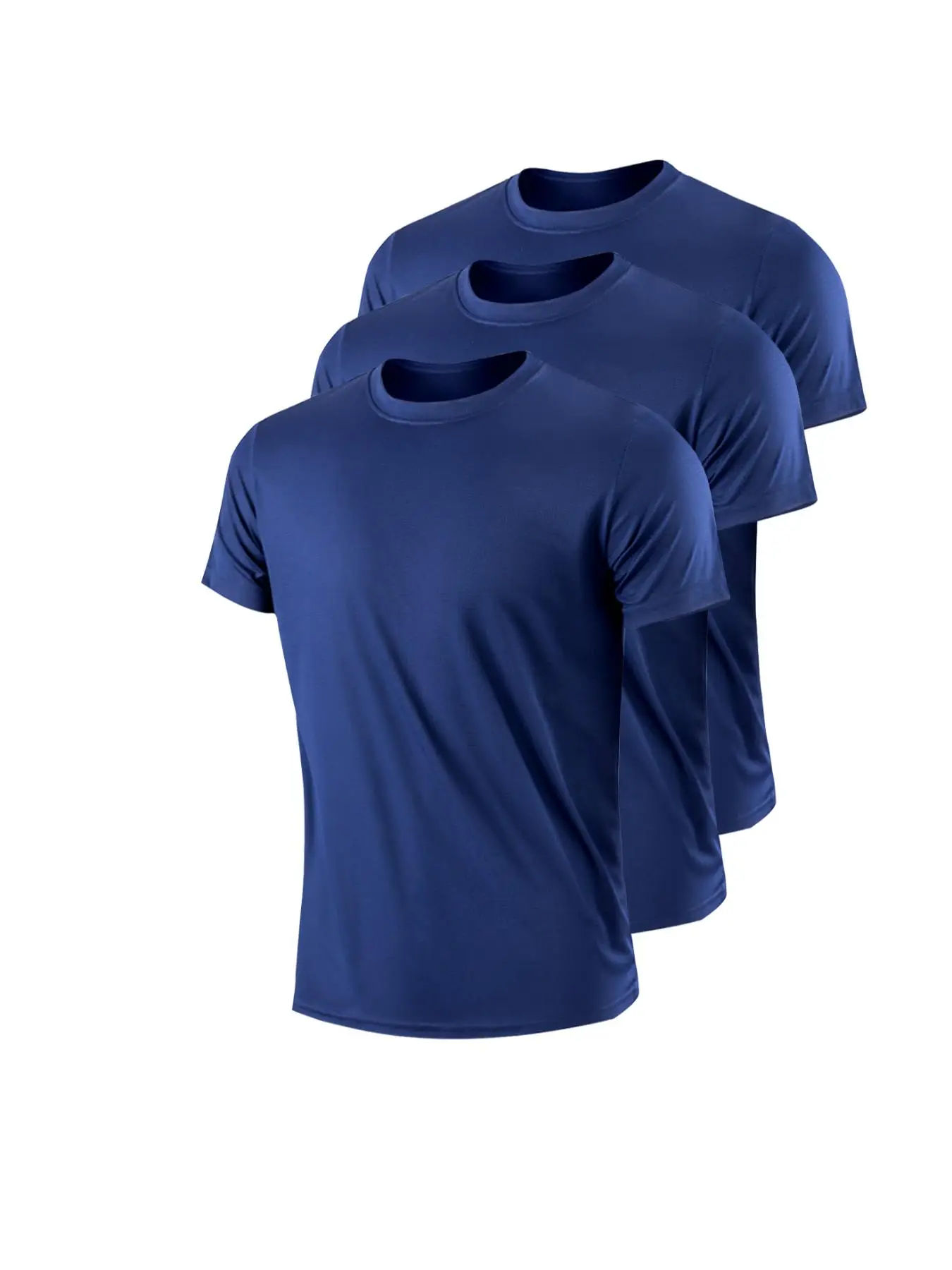 Men's Sports Tees, Breathable & Thin Quick Dry Solid Crew Neck Short Sleeve Loose Fit Fitness T-shirt, Men's Sportswear Clothing