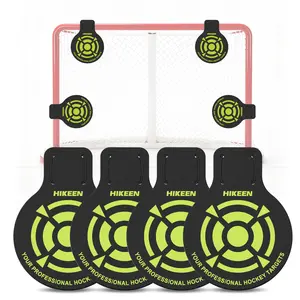 Hikeen 4 Pcs Professional Hockey Targets-Durable 5mm Thick PVC Goal Targets Can Withstand Powerful Shooting，Ideal Training Equipment for Hockey, Lacrosse, Soccer Accuracy Practice