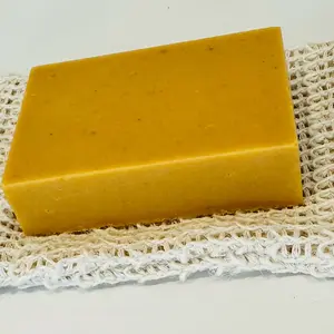 Turmeric unscented natural soap & soap bag Body Care Cleansing Daily Comfort Skin Repair