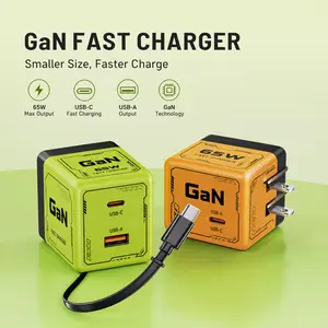 120W Scalable Fast Charger Dual Type-C Port Folding Plug Portable Travel Adapter Compatible with iPhone 16/15/14 Pro Max Samsung S25 Galaxy Xiaomi iPad Multi Device Fast Charging Gift