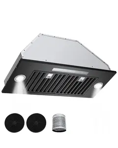 30-Inch Built-In Range Hood Insert, Vent Hood 800 CFM High Airflow, Gesture and Touch Control, Quiet Operation, Stainless Steel Finish, Convertible Ducted or Ductless, Easy-Clean Filter System, Kitchen Ventilation Solution