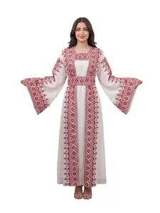 Hewayda Thobe Set - Embroidered Women's Thobe - Ceremonial, Traditional, Arabic Eid Dress - Perfect for Ramadan, Gifts for Her, Eid Elegant Clothes