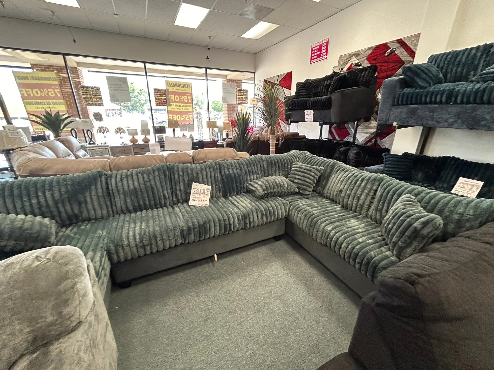 Carduroy Sectional Sofa - Limited Quantity