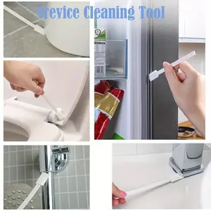 Disposable toilet brush set 1PC handle plus 50PCS cleaning replacement head, toilet gap brush long handle toilet cleaning brush household cleaning tools