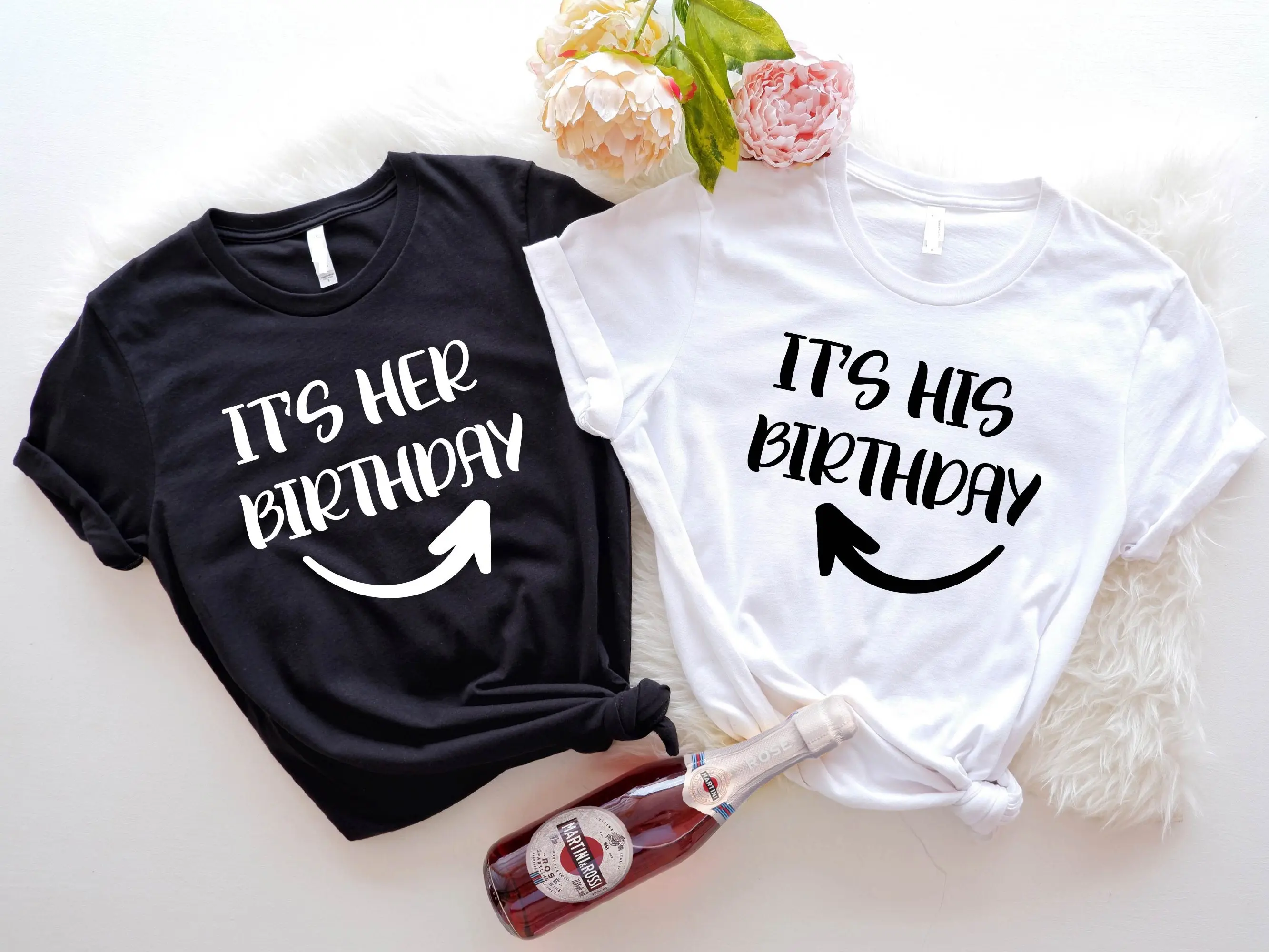 Twins Birthday Matching T-shirts, It's His Birthday Shirt, It's Her Birthday Tee, Same Birthday Shirts, Cute Siblings T-shirt, Share Birthday Tee
