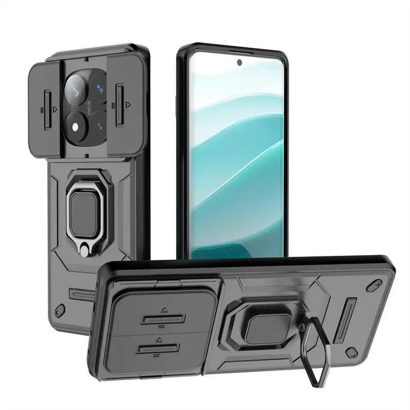 Compatible With Xiaomi Redmi Note 15 Pro Battle Bear Phone Case Compatible With Redmi Note 14 Sliding Camera Cover Compatible With Note 13 Kickstand Cover HNAI20