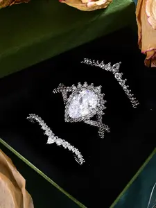 Elegant Zircon Decor Rings, Fashion Classics Jewelry As Birthday Gift for Girlfriend, Engagement Wedding Ring for Women, Elegant Everyday Ring