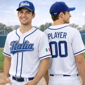 Custom Italia White Baseball Jersey, Personalized Italy WBC Fan Shirt #Basaball