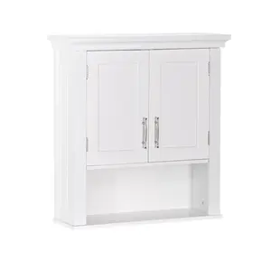 RiverRidge Home Somerset Wall Storage Cabinet, Wall Cabinet, Wall Storage Cabinet, Storage Cabinet, RiverRidge Home Wall Cabinet, Wall Cabinet with Doors, White Wall Storage Cabinet