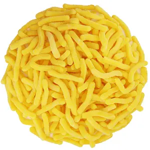 YELLOW PINEAPPLE SOUR GUMMY WORMS 1 POUND BAG Sweet Snack Fruit Chewy