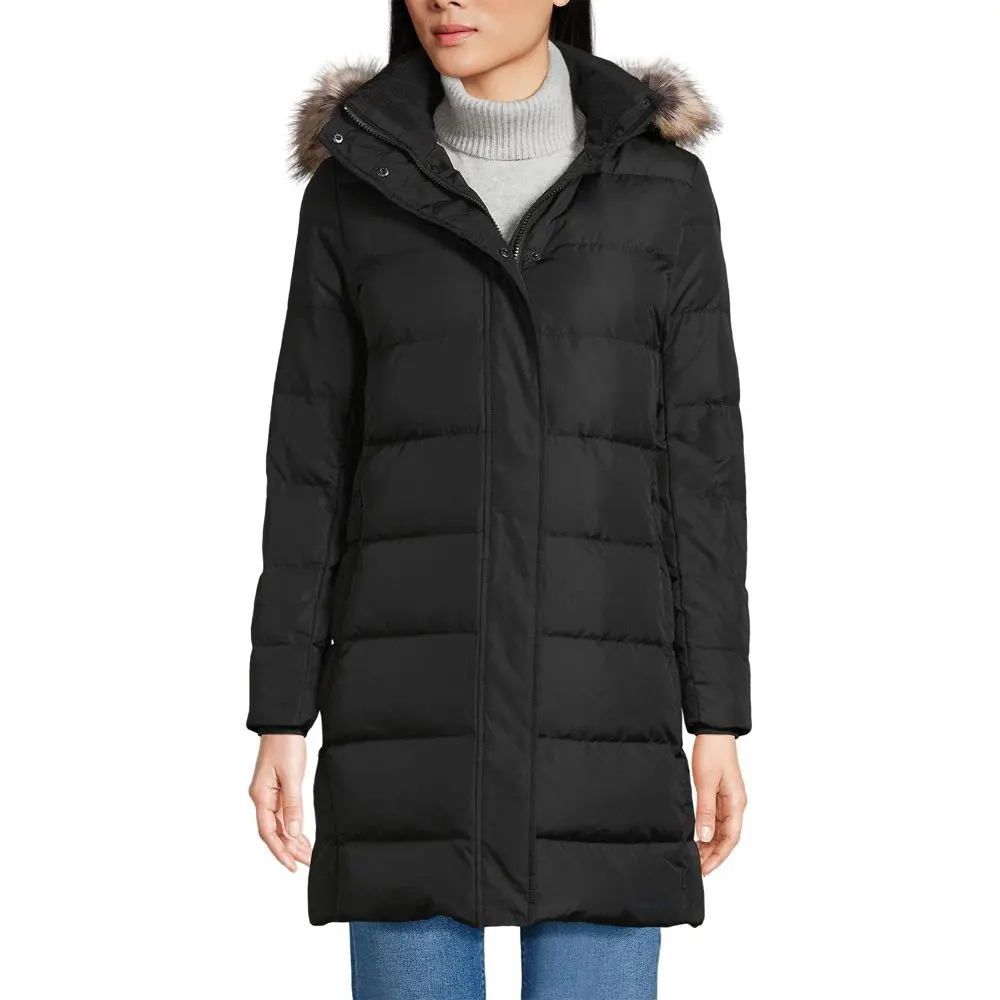 Lands' End Women's Max 600 Down Puffer Coat - Small - Black