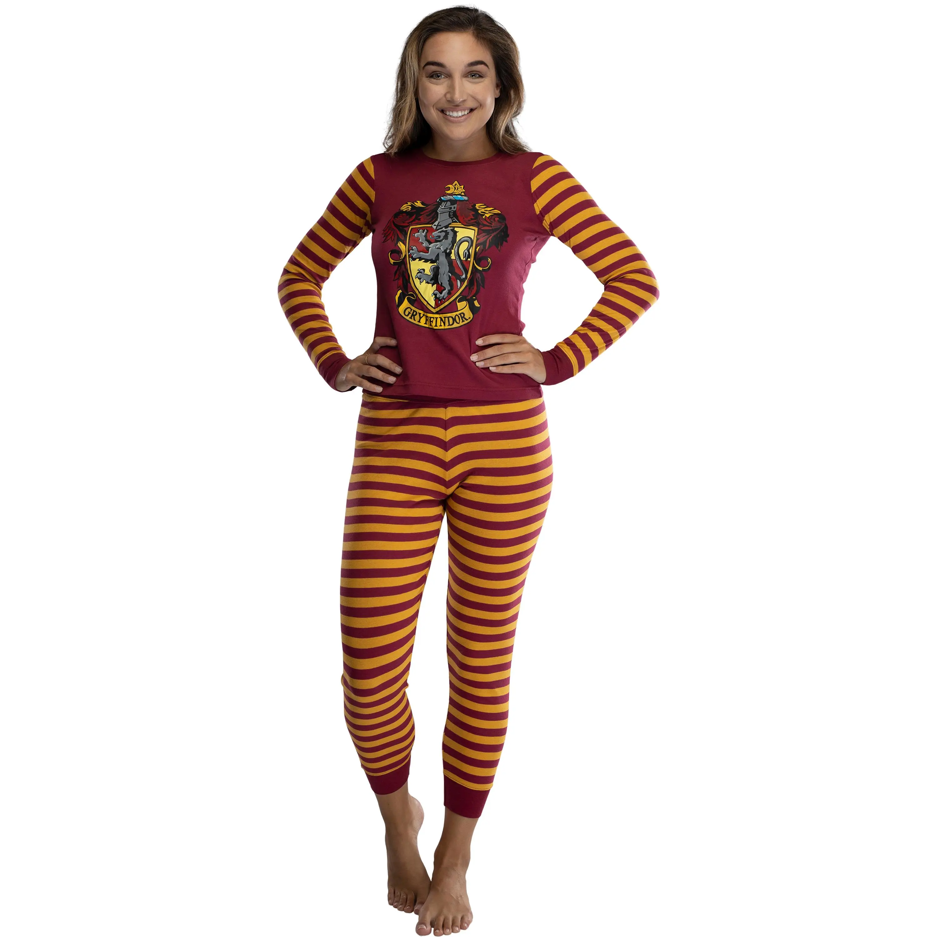 Harry Potter Hogwart's House Crest Tight Fit Adult Cotton Women's Pajama Set