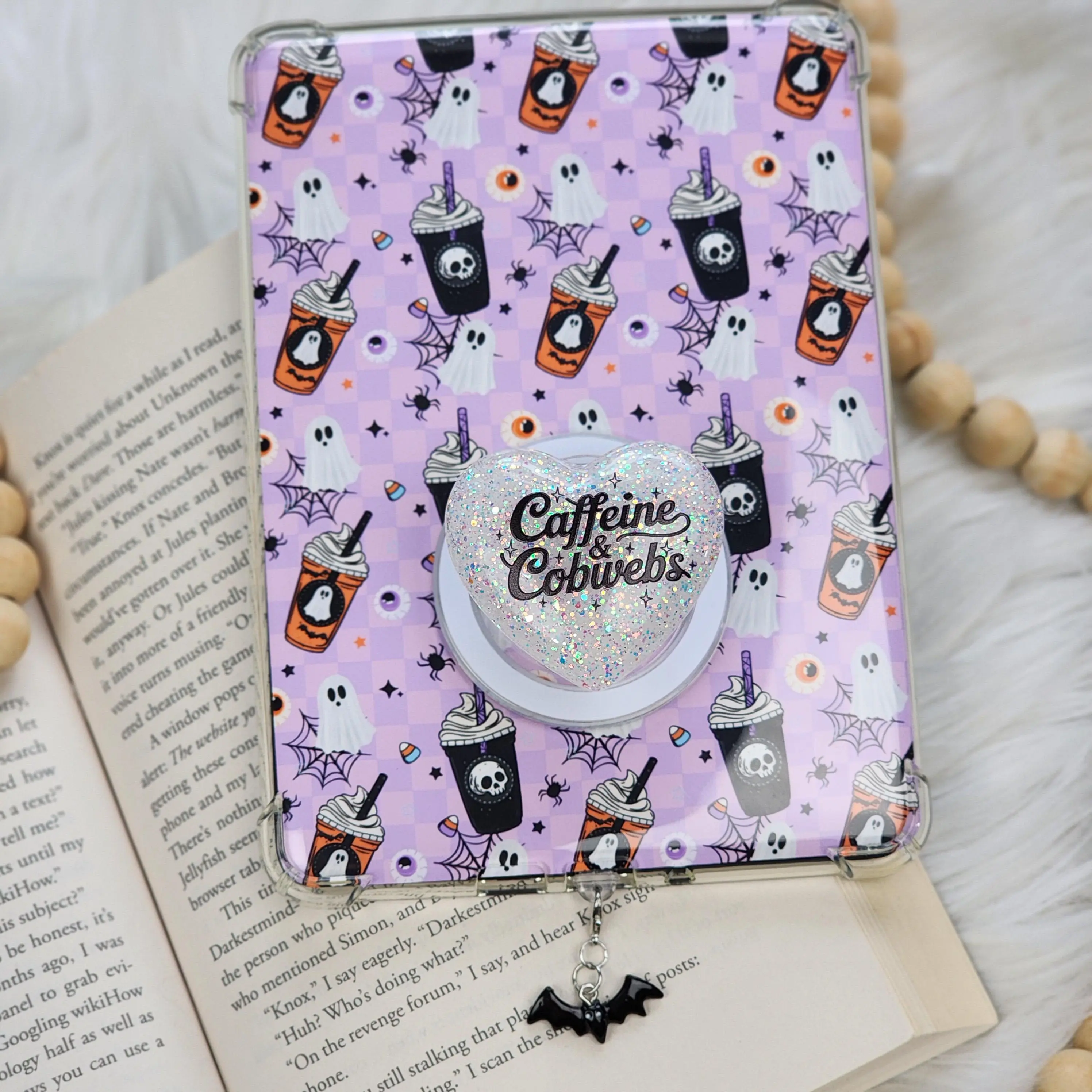 Kindle Accessories Set | Caffeine Brews | Insert, Grip & Charm