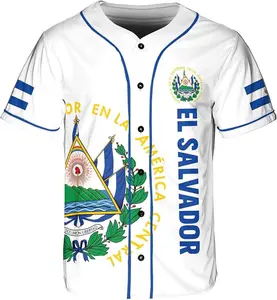 2025 Custom El Salvador Baseball Jersey for Men - Show Your Pride with Personalized El Salvador Shirt