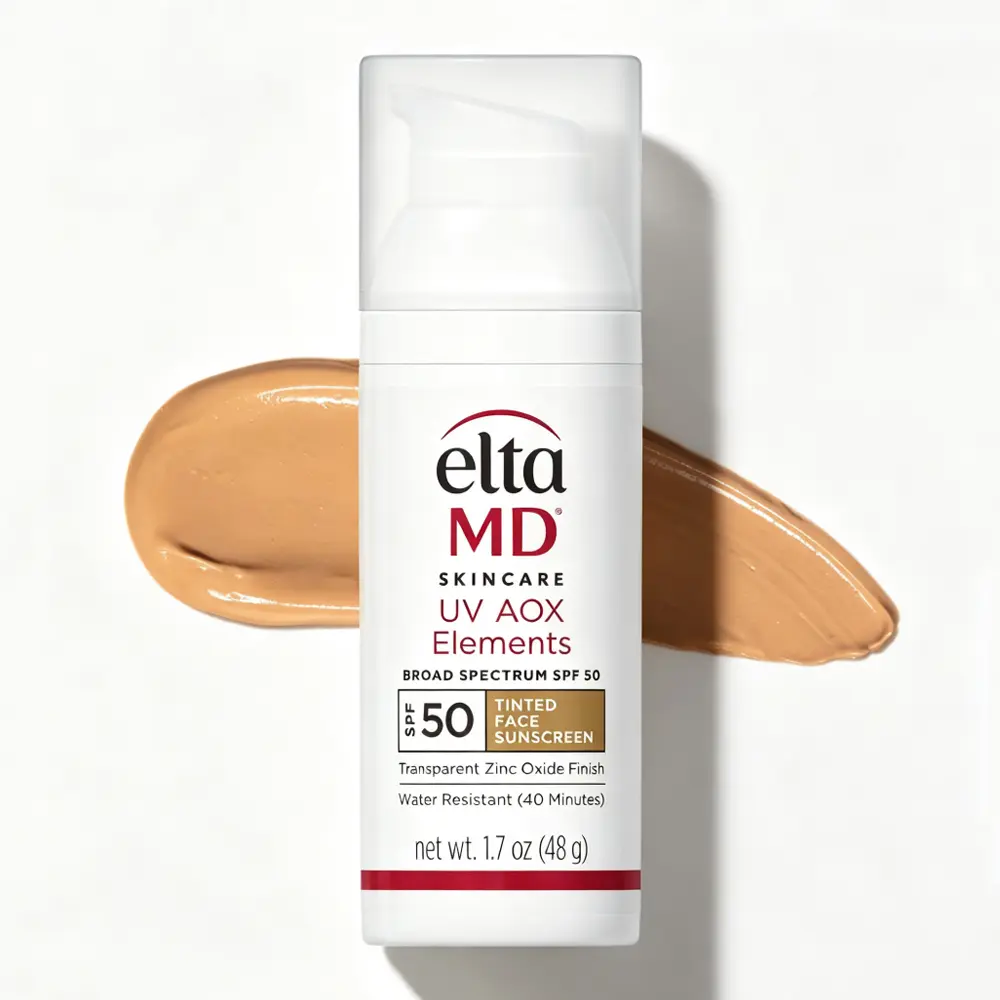 Tinted Mineral Sunscreen SPF 50, UV AOX Elements Broad-Spectrum Protection, Antioxidant Defense Against Blue Light, Hydrating Non-Comedogenic Daily Face Sunscreen for Sensitive Skin