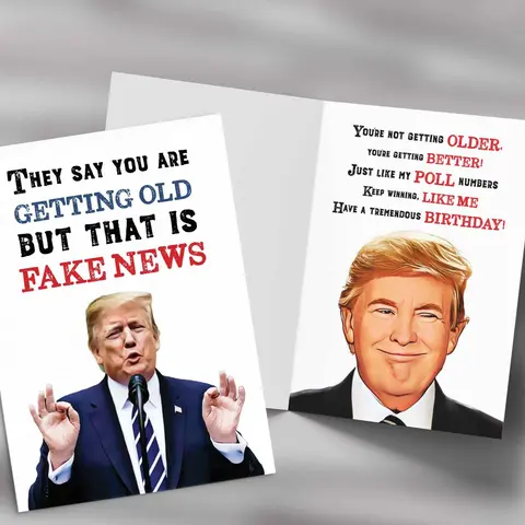 Trump "Fake News" Happy Birthday Card