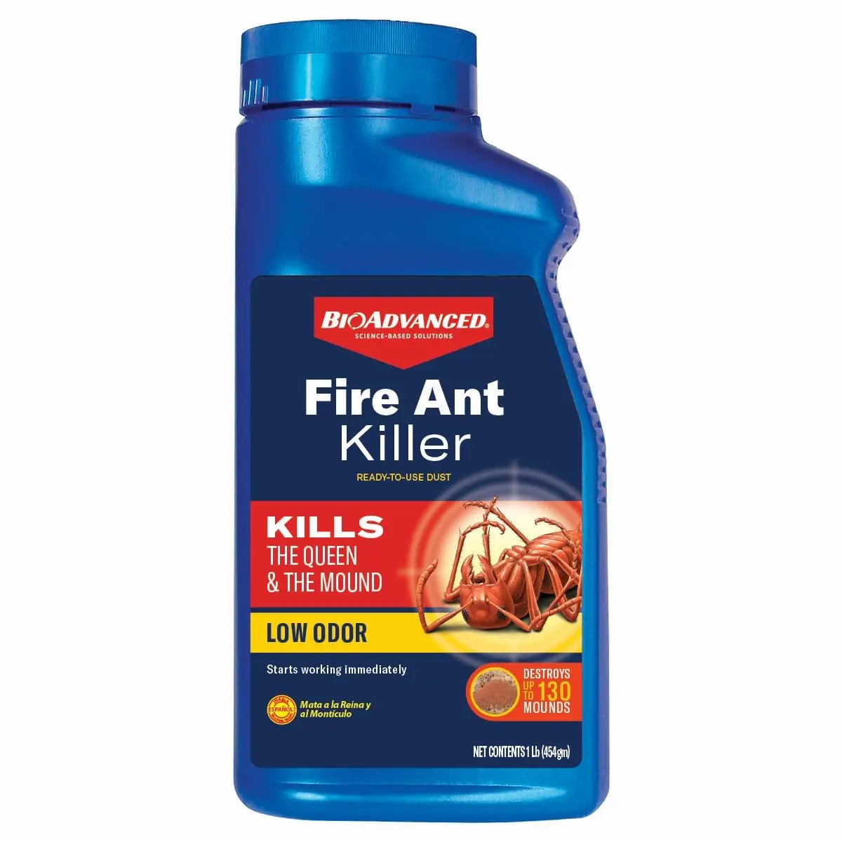 1 lb Fire Ant Killer Dust with B-Cyfluthrin, Fast-Acting Outdoor Ant Treatment, Kills the Queen & Destroys Up to 130 Fire Ant Mounds