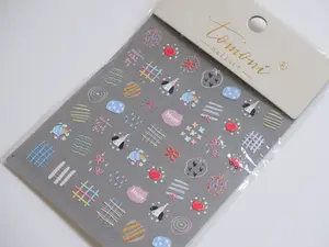 Tomoni Doodle Nail Art Stickers - Colorful Nail Art Stickers for Nail Decoration