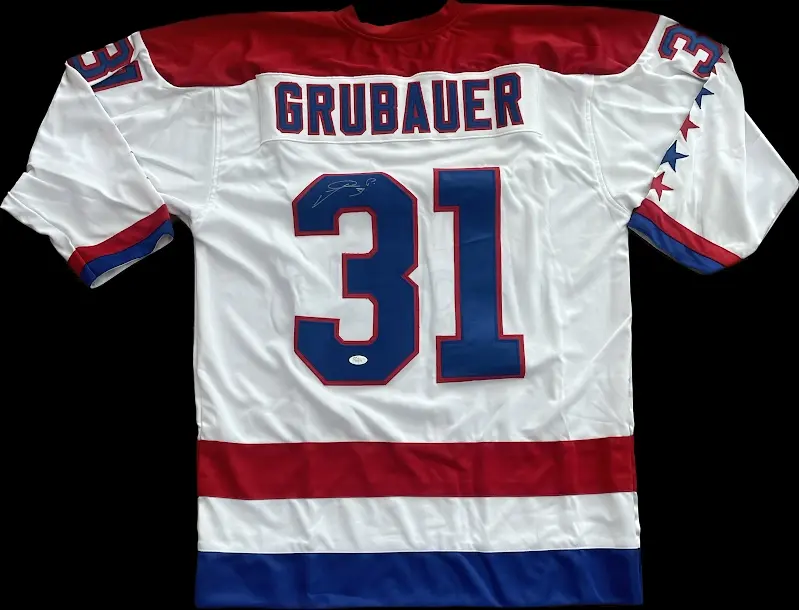 Philipp Grubauer Autographed LICENSED Capitals Hockey Jersey JSA COA Authentic