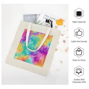 Artistic Canvas Tote Bag - Heavy Duty Cotton Reusable Grocery Bag - Large Capacity Shoulder Handbag for Shopping, Work, Travel & Beach - Eco-Friendly Daily Carryall