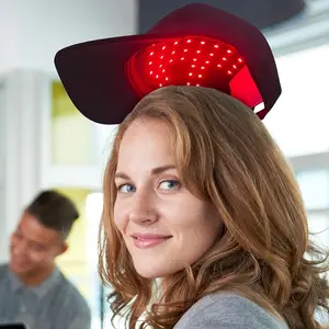 Rechargeable Light Therapy Hair Care Cap, Portable Multi-Functional Hat, Lithium Battery, New Condition, Ideal for Festival & Friday