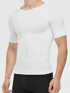 Men's Compression Shapewear Tank Top, Casual Style, Regular Length, All Seasons, Body Shaper