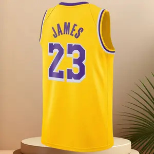 LeBron James Classic-Design stitched Basketball Jerseys Gold shirt Eye-Catching CV