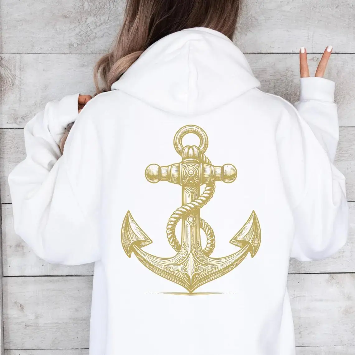 Nautical Anchor Hoodie, Captain Sweatshirt, Hoodie for Sailors, Ship Captain/Mate Gift, Nautical Clothing, Boating Hoodie, Ocean Life Gift
