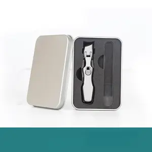 New stainless steel anti-splatter nail clippers (silver) thick nail nemesis oblique large sharp manicure nail clippers set