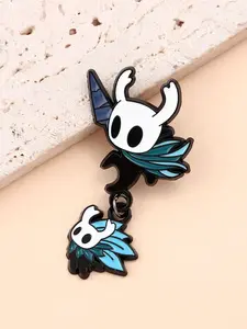Hollow Knight Game Character Badge Cute Bee Girl Cartoon Metal Brooch Coat Pendant, Adorable Jacket Accessory