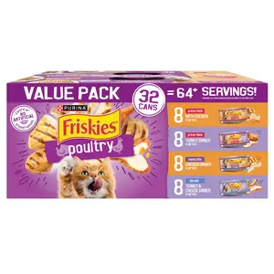 Pate, Soft Poultry Variety Pack, Wet Cat Food, 5.5 oz Cans, 32 Pack